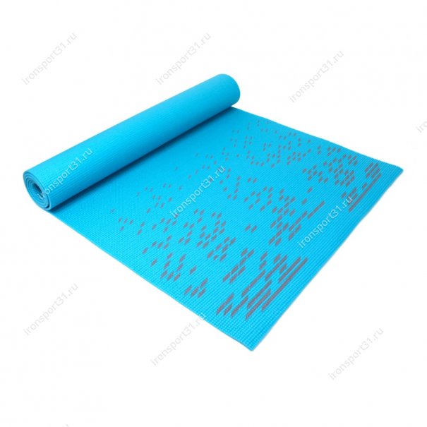 Коврик для йоги и фитнеса Espado PVC принт (бирюзовый) 173х61х0,5 см