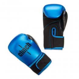 Перчатки боксёрские Clinch Aero, PU (синий/чёрный)