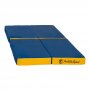 Мат гимнастический складной Perfetto Sport (синий/жёлтый) 100х100х10 см