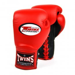 Перчатки боксёрские соревновательные Twins, кожа (красный)