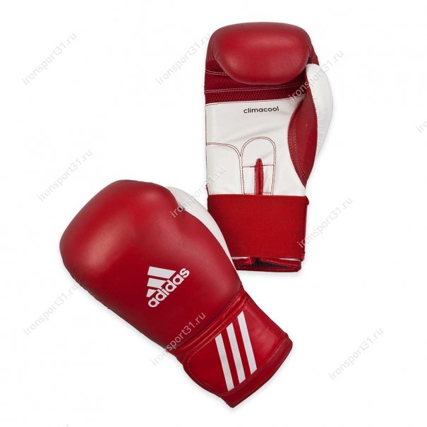Перчатки боксёрские Adidas Performer кожа (красный/белый)