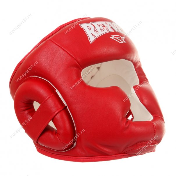 Шлем боксерский тренировочный Reyvel, PU (красный)