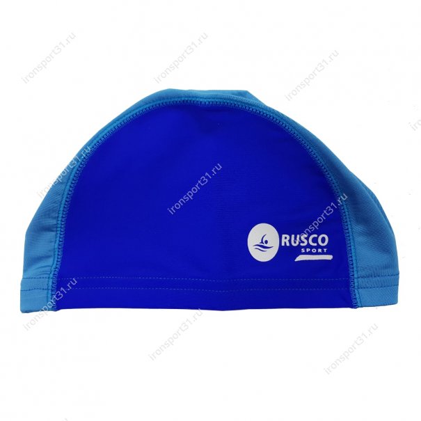Шапочка для плавания безразмерная Rusco Sport лайкра (синий/голубой)