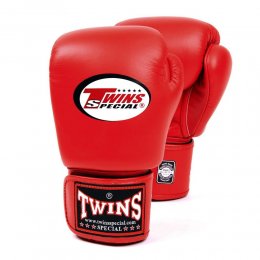 Перчатки боксёрские Twins, кожа (красный)