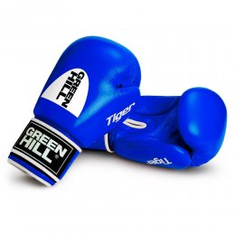 Перчатки боксёрские Green Hill Tiger, кожа (синий)