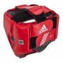 Шлем боксерский Adidas AIBA, кожа (красный)