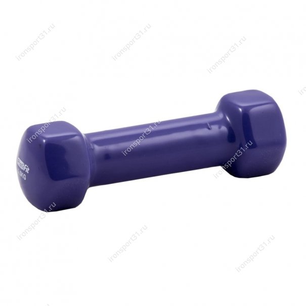 Гантель гексагональная Profi-Fit покрытие винил (фиолетовый) 0,5 кг