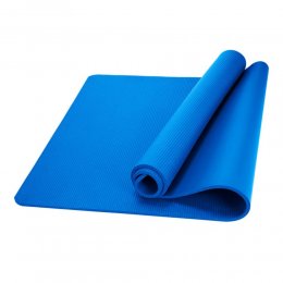 Коврик для йоги и фитнеса NBR (синий) 183х61х1 см