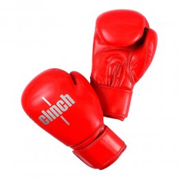 Перчатки боксёрские Clinch Olimp Plus, кожа (красный)