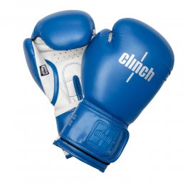 Перчатки боксёрские Clinch Fight 2, PU (синий/белый)