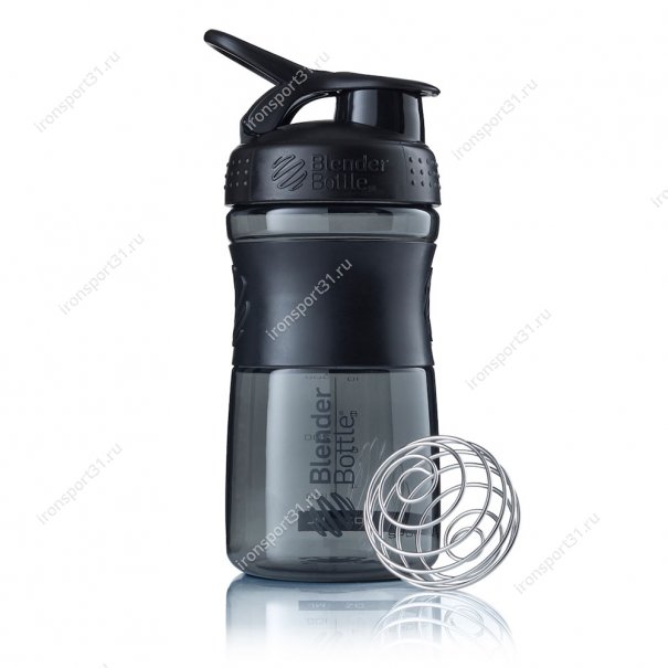 Шейкер Blender Bottle SportMixer 591 мл (чёрный/чёрный)