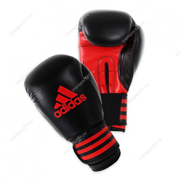 Перчатки боксёрские Adidas Power Protection PU (чёрный/красный)