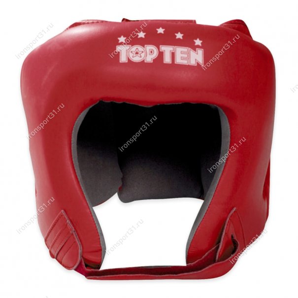 Шлем боксерский Top-ten AIBA кожа (красный)