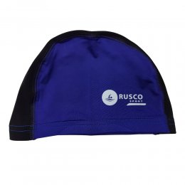Шапочка для плавания безразмерная Rusco Sport лайкра (синий/чёрный)