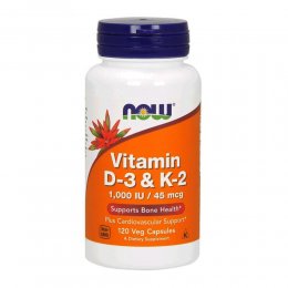 Vitamin D-3 & K2 1,000 Ме/45 mcg 120 капс