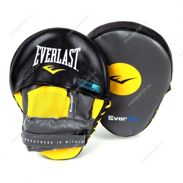 Лапы боксёрские вогнутые Everlast Vinyl Evergel Mantis, PU