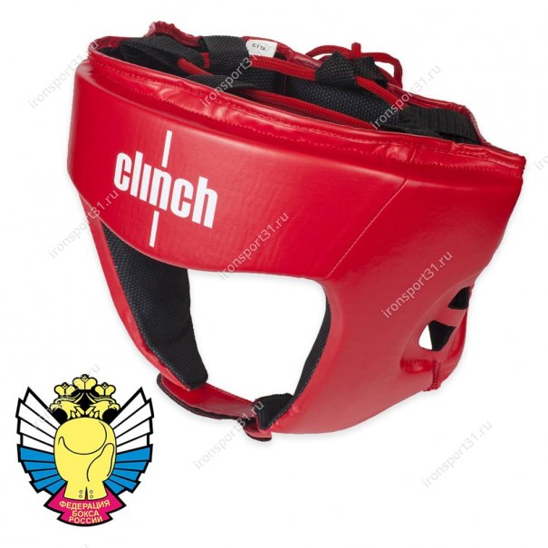 Шлем боксерский Clinch Olimp PU (красный)
