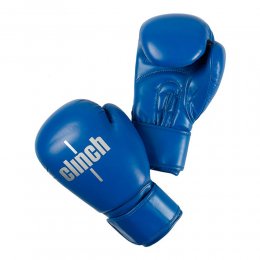 Перчатки боксёрские Clinch Olimp Plus, кожа (синий)