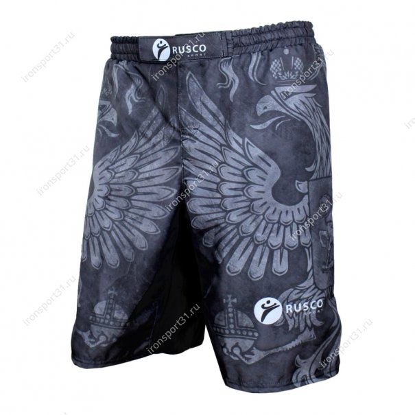 Шорты для ММА детские Rusco Sport Black Herb (чёрный)