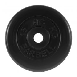 Диск обрезиненный MB Barbell (чёрный) d:51 мм, 15 кг