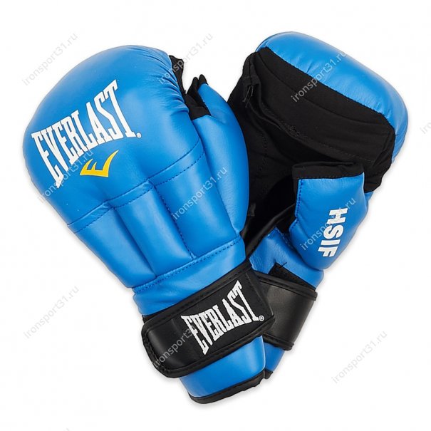 Перчатки для рукопашного боя Everlast HSIF, PU (синий)
