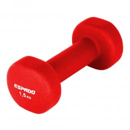 Гантель для фитнеса неопреновая Espado (красный) 1,5 кг