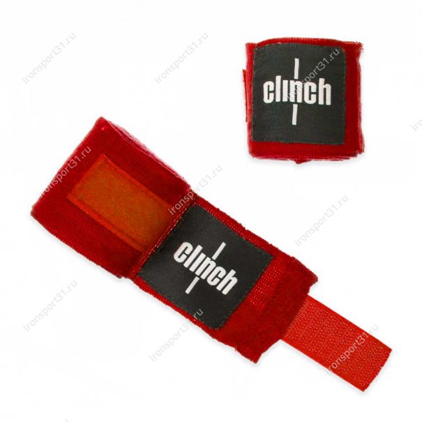 Боксерские бинты Clinch эластик (красный)