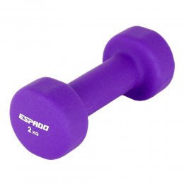 Гантель для фитнеса неопреновая Espado (фиолетовый) 2 кг
