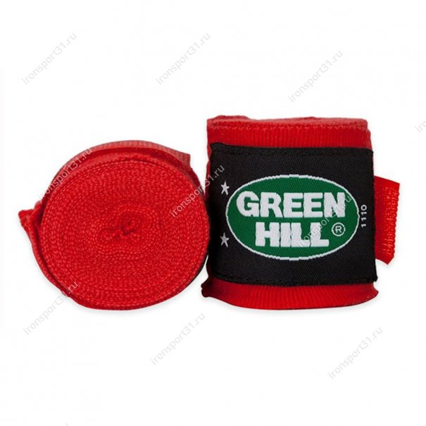 Боксерские бинты Green Hill х/б (красный)
