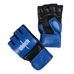 Перчатки для MMA Clinch, кожа (синий/чёрный)