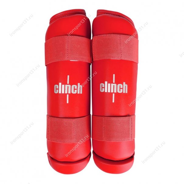 Защита голени Clinch Shin Guard Kick PU (красный)
