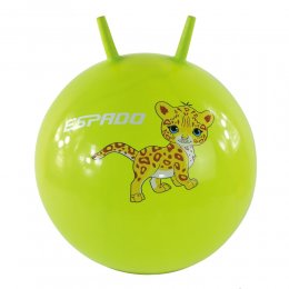 Мяч попрыгун с рожками Espado ягуарчик (зелёный) 45 см
