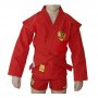 Куртка для самбо (самбовка) детская Крепыш лицензия ВФС (красный)