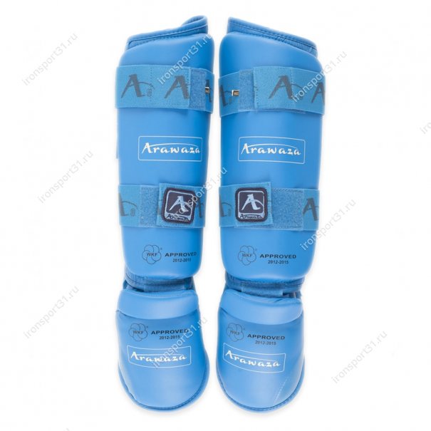 Защита голени и стопы Arawaza WKF Approved 2015 (синий)