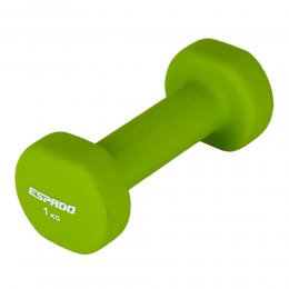 Гантель для фитнеса неопреновая Espado (зелёный) 1 кг