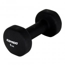 Гантель для фитнеса неопреновая Espado (чёрный) 5 кг