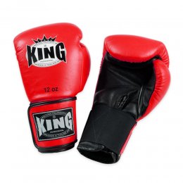 Перчатки боксёрские King, кожа (красный)