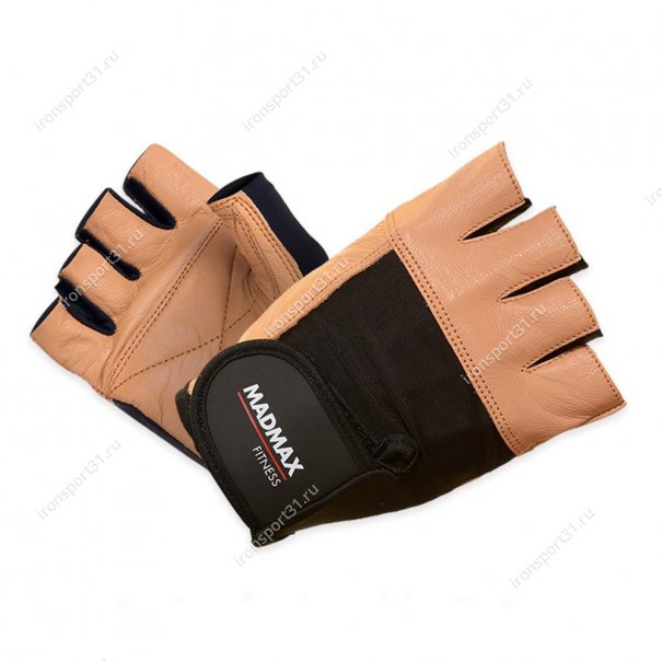 Перчатки Mad Max Fitness (бежевый/чёрный)