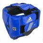 Шлем боксерский Adidas AIBA, кожа (синий)