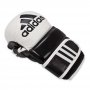 Перчатки тренировочные для ММА Adidas Hybrid Training кожа/PU (чёрный/белый)