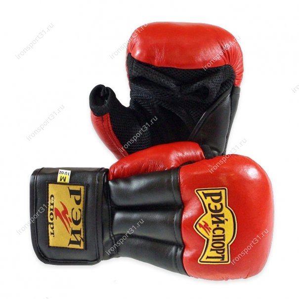 Перчатки для рукопашного боя Рэй-спорт Fight-2, PU (красный)