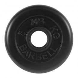 Диск обрезиненный MB Barbell (чёрный) d:51 мм, 5 кг