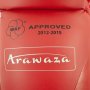 Защита голени и стопы Arawaza WKF Approved 2015 (красный)